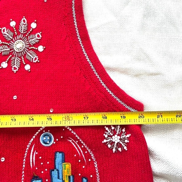 Vintage ALL POINTS Ugly Christmas Sweater Size L - Picture 8 of 9